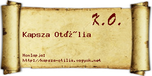 Kapsza Otília névjegykártya